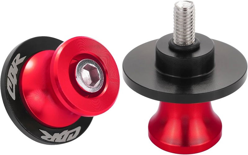 Coxotom 2Pcs Motorcycle Swing Arm Spools for Honda CBR150 CBR100F CBR1000RR CBR1100XX CBR125 CBR250 CBR400RR CBR400F CBR450SR CBR600RR CBR900RR CBR954RR Aluminum (Red) - Image 1